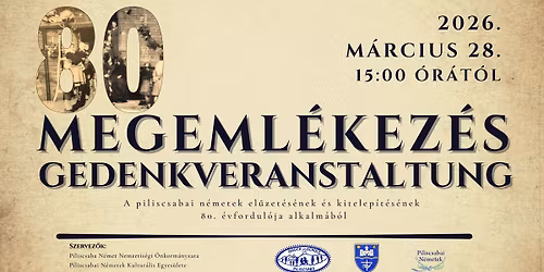 A piliscsabai n\u00e9metek el\u0171zet\u00e9s\u00e9nek 80. \u00e9vfordul\u00f3ja