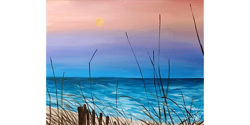 The Tranquil Setting Sun Over the Waves - Paint and Sip in Houston | Classpop!\u2122