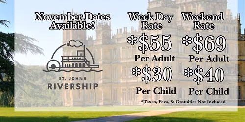 Downton Abbey Themed High Tea Cruise Aboard the Barbara Lee