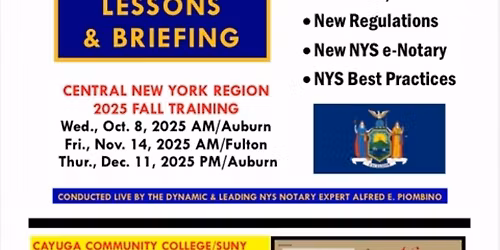 NYS NOTARY PUBLIC TRAINING
