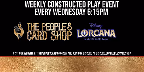 Wednesday Disney Lorcana Play Event at The People's Card Shop