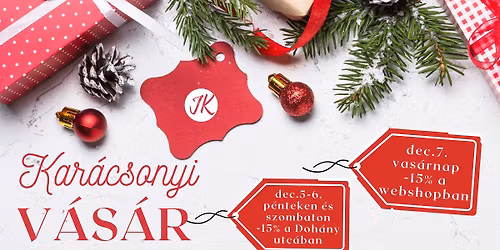 JK Kar\u00e1csonyi V\u00e1s\u00e1r ( 2 nap \u00e9l\u0151ben + 1 nap online )