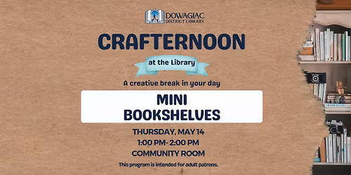 Crafternoon at the Library-Mini Bookshelves