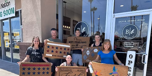 Mats & Mimosas\ud83e\udd42 DIY Doormat Workshop with University of Arizona design option \ud83d\udc3b\u2b07\ufe0f