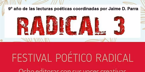 Festival de poes\u00eda Radical 3 en Calabria 66, Barcelona.