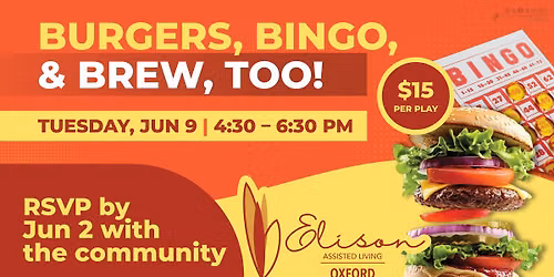 Burgers, Bingo, & Brew, Too!