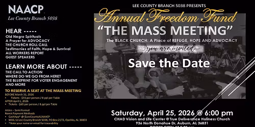 Annual Freedom Fund Event - \u201cTHE MASS MEETING\u201d