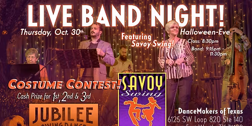 LIVE BAND NIGHT! Ft. Savoy Swing!