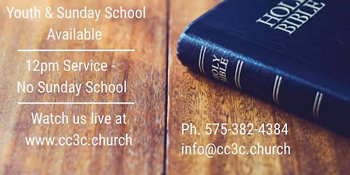 Sunday Services at 8:30am, 10:15am & 12noon