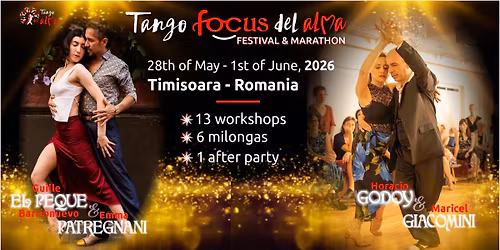 Tango Focus del ALMA with Godoy & Maricel  and Guille & Emma : 28th of May - 1st of June, 2026