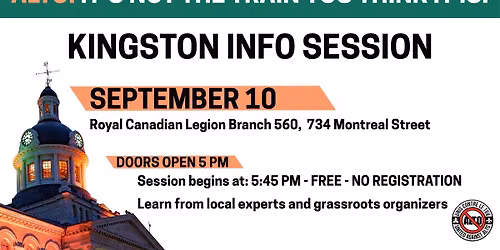 Kingston Info Session - Alto, not the train you think it is