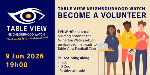 Become a TVNW Volunteer - 9 Jun