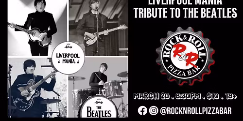 Liverpool Mania, tribute to the Beatles, live at Rock N Roll Pizza Bar, Simi Valley