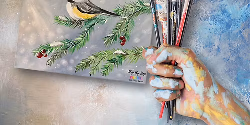 Adult Paint Along - Snowy Chickadee