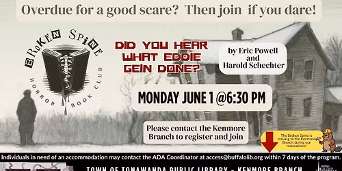 Broken Spine book club :Did You Hear What Eddie Gein Done?