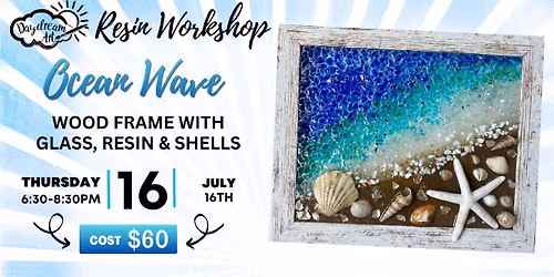 Ocean Wave Glass and Resin Art