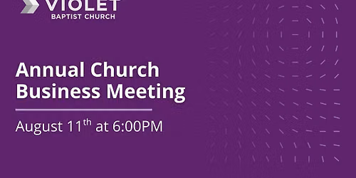 Annual Church Business Meeting