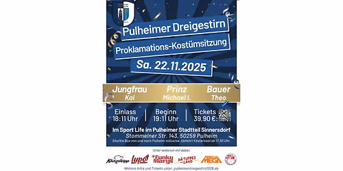 Proklamation Pulheimer Dreigestirn 2026