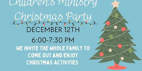 Children's Ministry Christmas Party