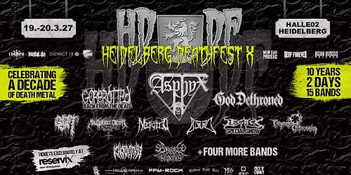 Heidelberg Deathfest 2027 Part X - 10 Years Anniversary - 2 Days