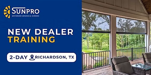 SunPro Products New Dealer Training \u2022 Oct 21-22, 2026