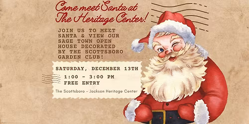 Meet Santa at The Heritage Center!
