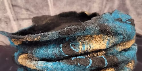 Tuesday November 25, 6 pm- 9pm Nuno Felted Neck Warmer or Scarf with Deb Dunlop