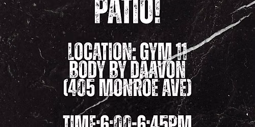 Workout on the patio