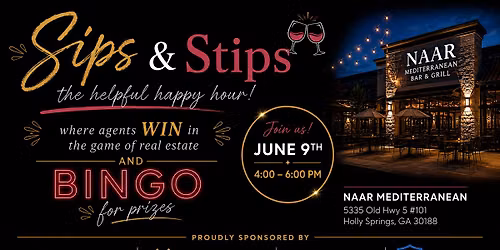 SiPS & STiPS - the helpful happy hour!  FREE for AGENTS!!