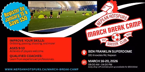 Nepean Hotspurs March Break Soccer Camp