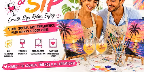Paint and Sip - Abstract Art Experience in Wynwood