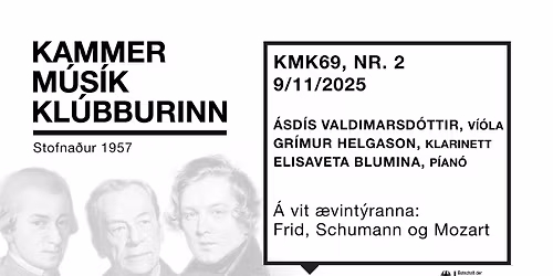 KMK69 NR.2 \/\/ \u00c1 VIT \u00c6VINT\u00ddRANNA: Frid, Schumann og Mozart