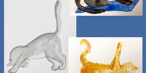 Yoga Cat Watercolor Workshop