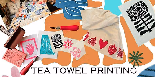 Tea Towel Printing Lino Workshop
