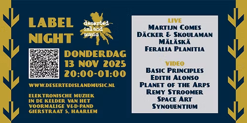 Deserted Island Music label night @ De Kelder