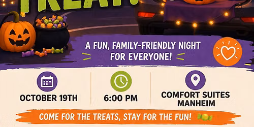 \ud83c\udf83 FREE Not-So-Spooky Trunk or Treat at Comfort Suites Manheim! \ud83c\udf6c