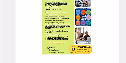 PBSC BELLE GLADE CAMPUS SUMMER YOUTH COLLEGE