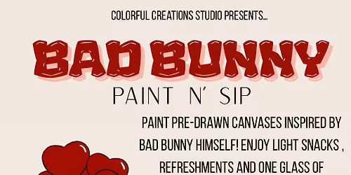 Bad Bunny Paint n’ Sip 🐰 🇵🇷