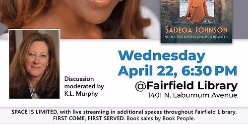 A conversation with Sadeqa Johnson at Fairfield Library
