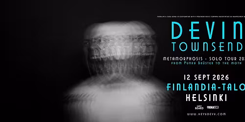 TuskaLive: Devin Townsend 12.9.2026, Finlandia-talo, Helsinki