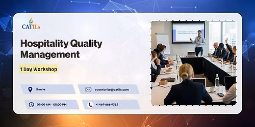 Hospitality Quality Management: 1-Day Workshop | Barrie