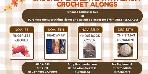 SAVE THE DATE! Crochet & Create with Linda - Crochet Alongs!