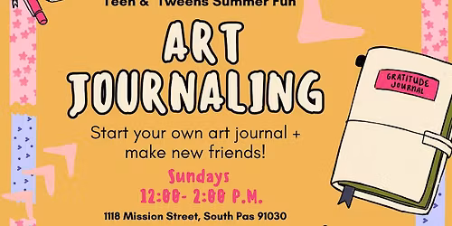 Teen + 'Tween Art Journaling Class