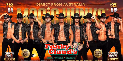 Oct 1st: Altoona, PA- MAGIC HUNKS\u00ae AUSTRALIAN TAKEOVER at Funky Claud's