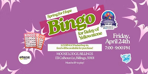 Spring for Hope BINGO with Altana!