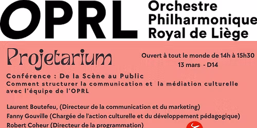 Projetarium - Conf\u00e9rence " De la Sc\u00e8ne au Public"