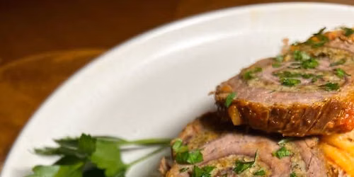 Beef Braciole and spaghetti <svg xmlns=