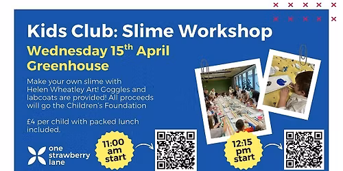 Easter Kids Club: Slime Making 12:15pm - 1:00pm