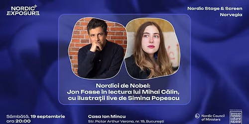 Nordici de Nobel: Jon Fosse \u00een lectura lui Mihai C\u0103lin, cu ilustra\u021bii live de Simina Popescu