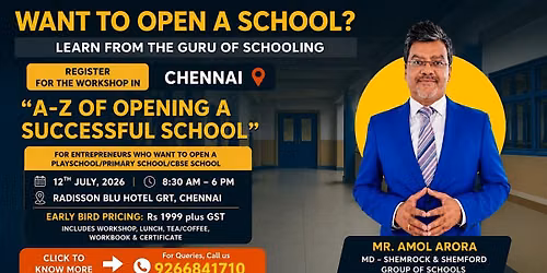 Do you want to Open a Play School, Primary School or 10+2 School?